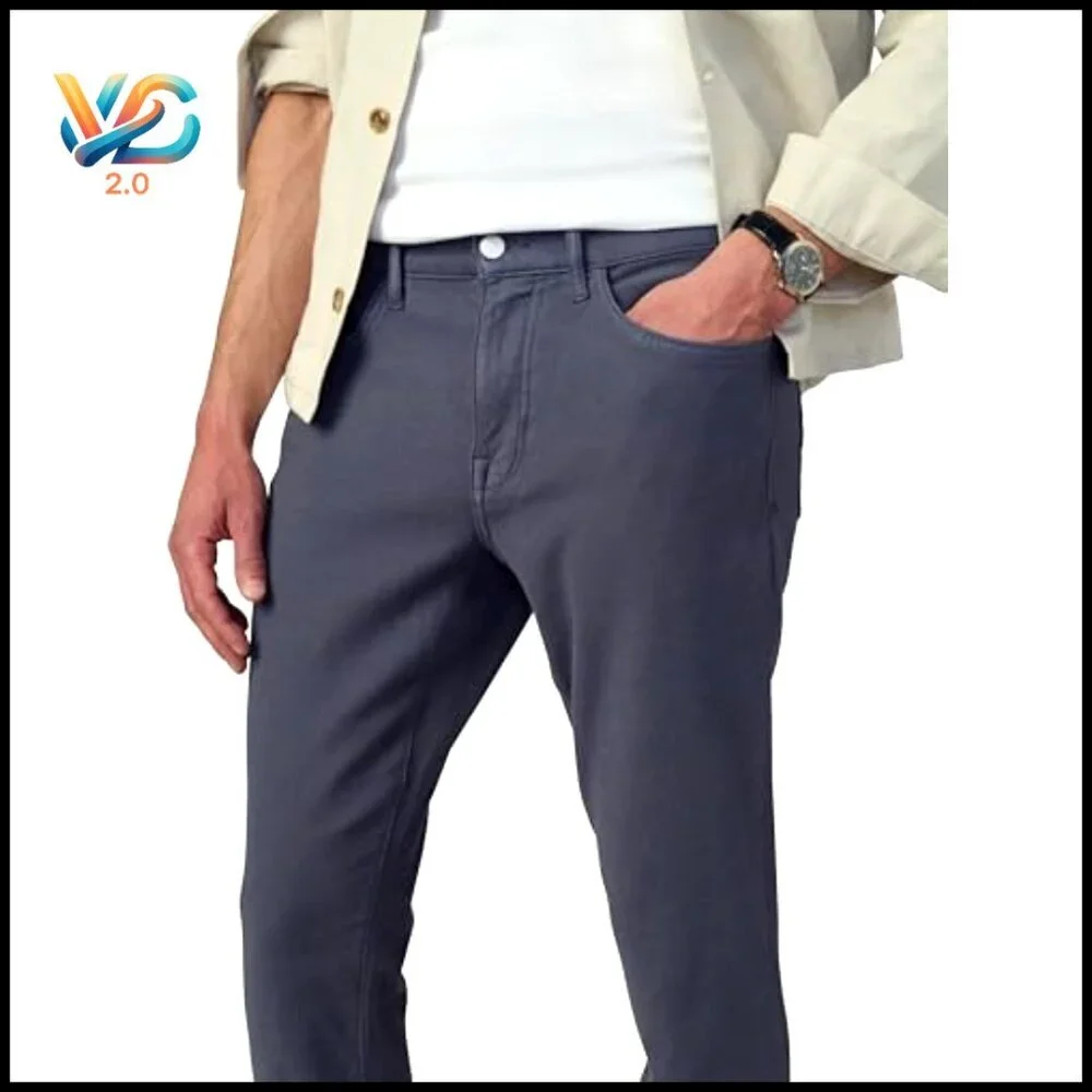 Slim Fit French Terry Jeans, Comfort Performance Pants,‎ Non-Denim